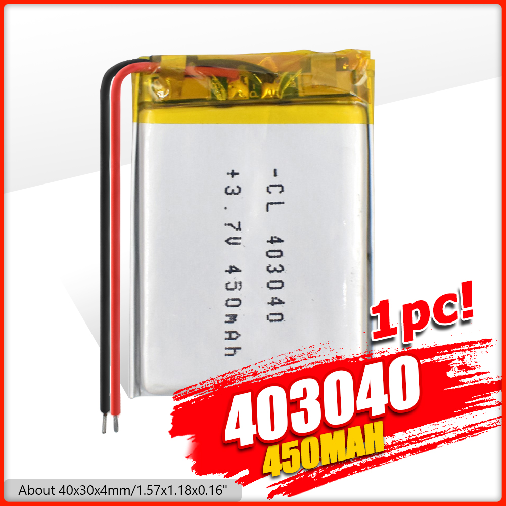 3,7 V 450mAh 403040 Lithium-Polymer Li-Po li ionen Akku Lipo zellen Für Tachographen Auto DVR bluetooth lautsprecher Kamera