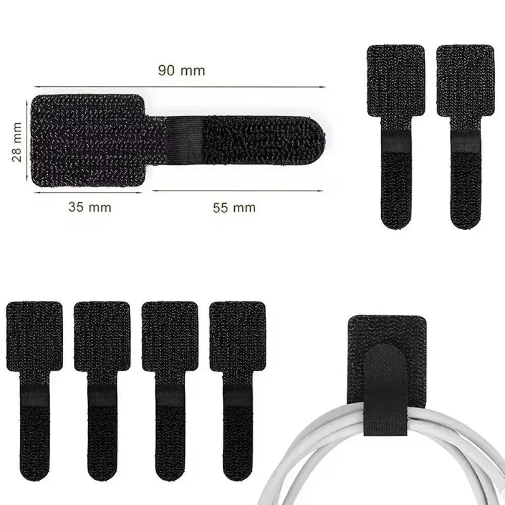Cable Tie Organizer Color Markers Ties Straps Reusable Plastic Flanges Fastening Adhesive Rope Holder Desk Adjustable Self Wire