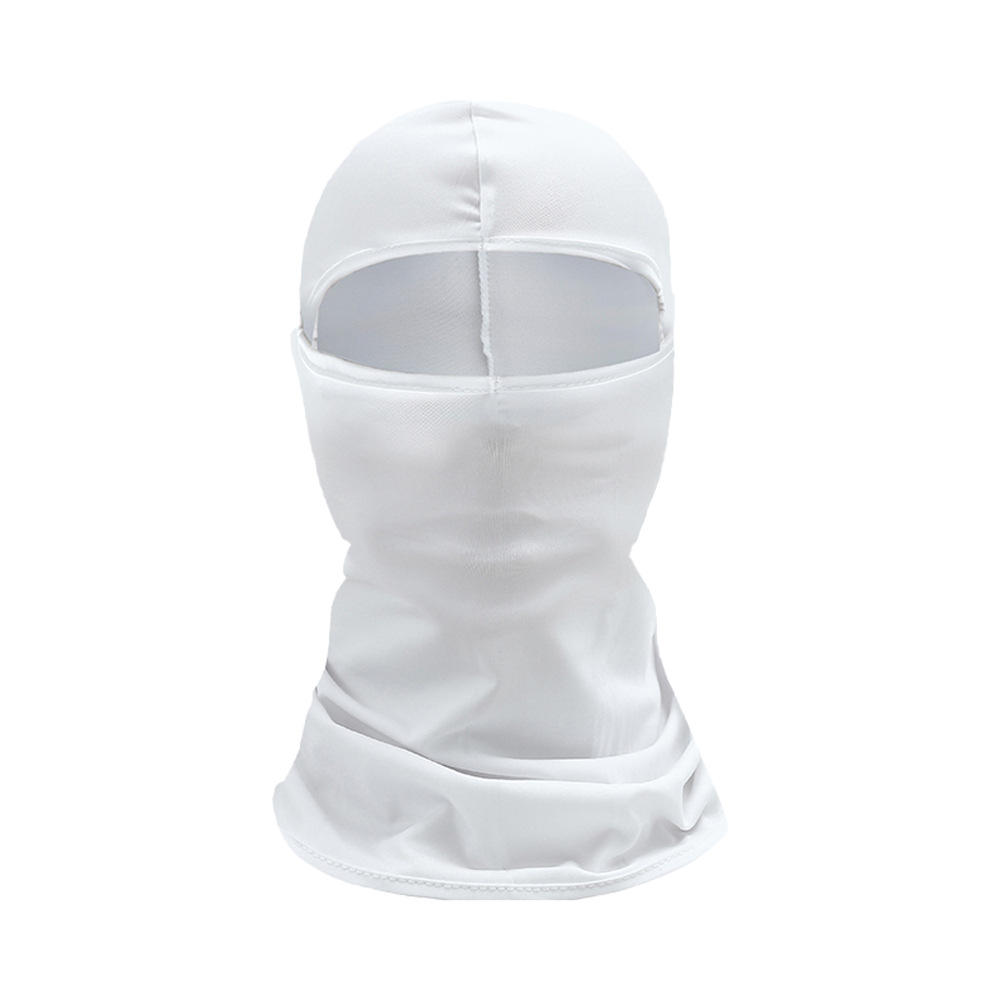Pasamontañas de camuflaje máscara facial completa esquí bicicleta ciclismo caza cubierta para la cabeza bufanda Blaclava gorra Bandanas hombres: Blanco