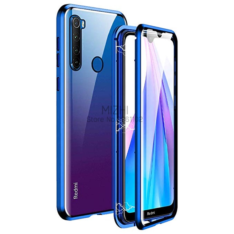 Coque 360 8 t 8t verre pour xiaomi redmi note 8t 8t protection arrière magnétique 8t métal