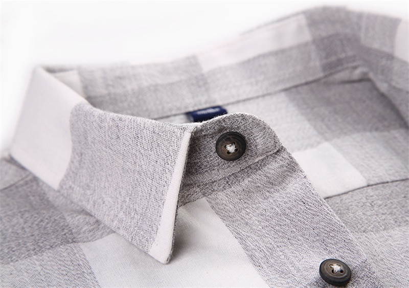 Japanska 100%  bomull herr oxford fritidsskjortor våren långärmad slim fit rutig klänning skjorta herr