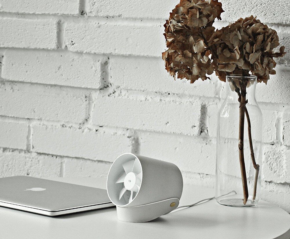 USB Desk Fan Super Quite Touch Control Metal Frame Portable Table Fan Dual Motor Driver Personal Fan For Home Office Travel