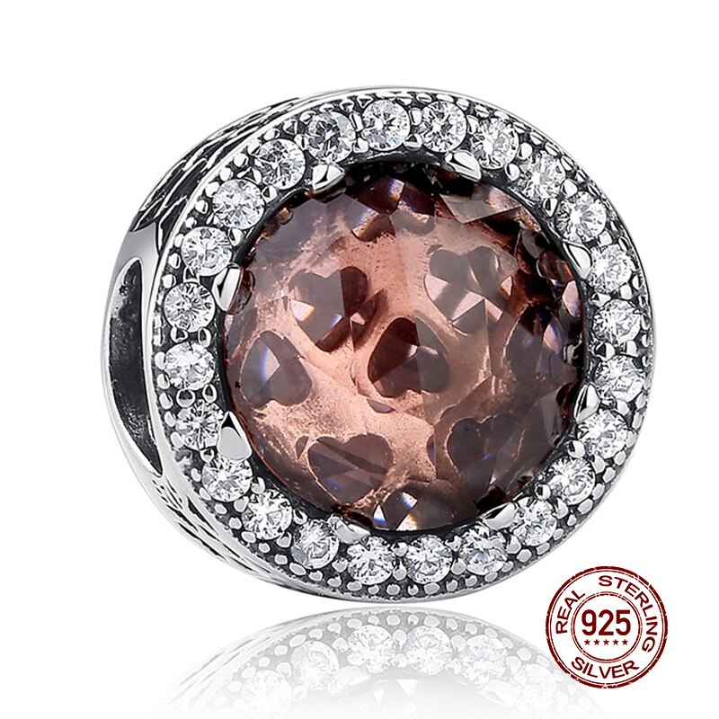 100% Reale Dell'argento Sterlina 925 10 Colori di Cristallo Radiante Cuori di Fascino Misura Originale WST Braccialetto di Fascino Autentico Regalo Dei Monili: XCHS099