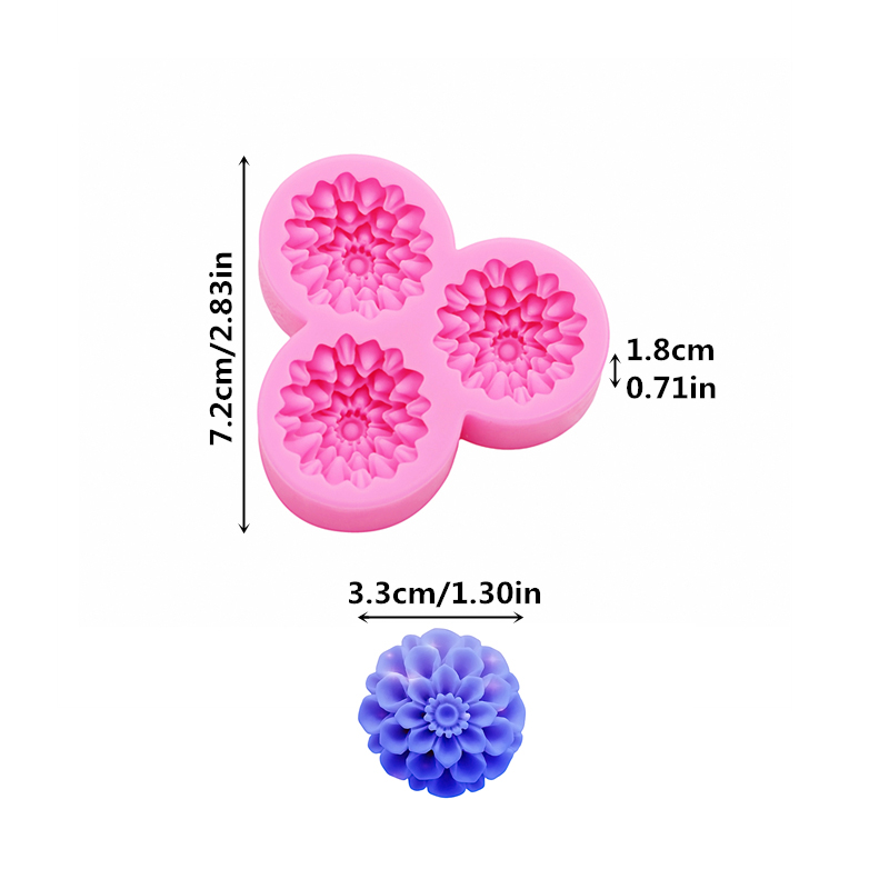 Ping-pong margarida flores molde de silicone diy rosa floral resina caso de telefone cabeça corda acessórios para o cabelo molde flor molde de chocolate