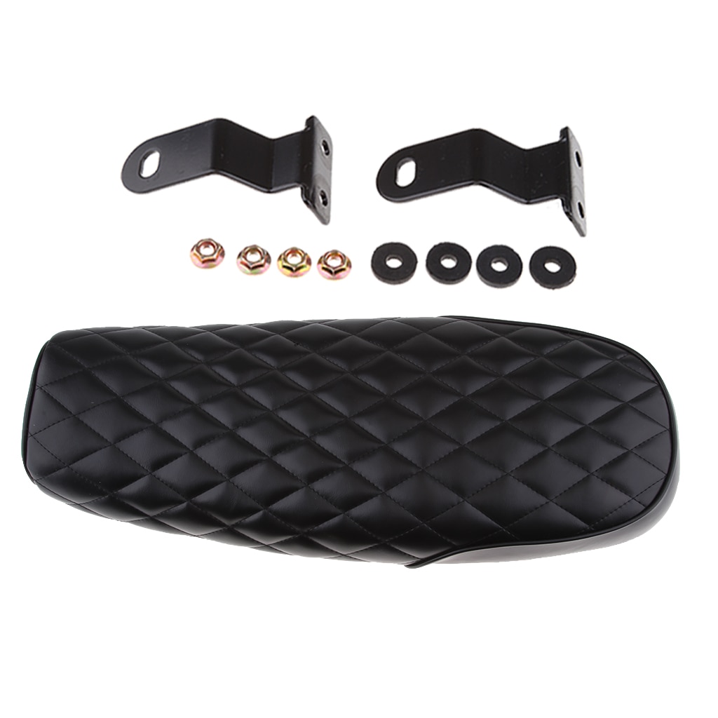 Selle plate en losange pour moto Cafe Racer, pour vélo de rue Vintage