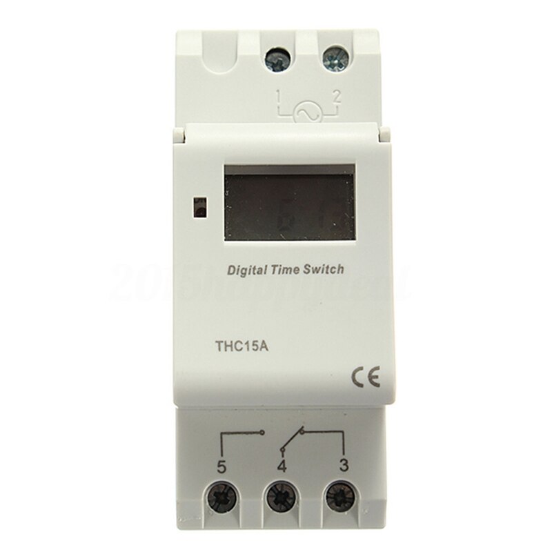 Din Rail Tijdrelais Schakelaar Digitale Lcd Programmeerbare Timer Dc 12V 16A