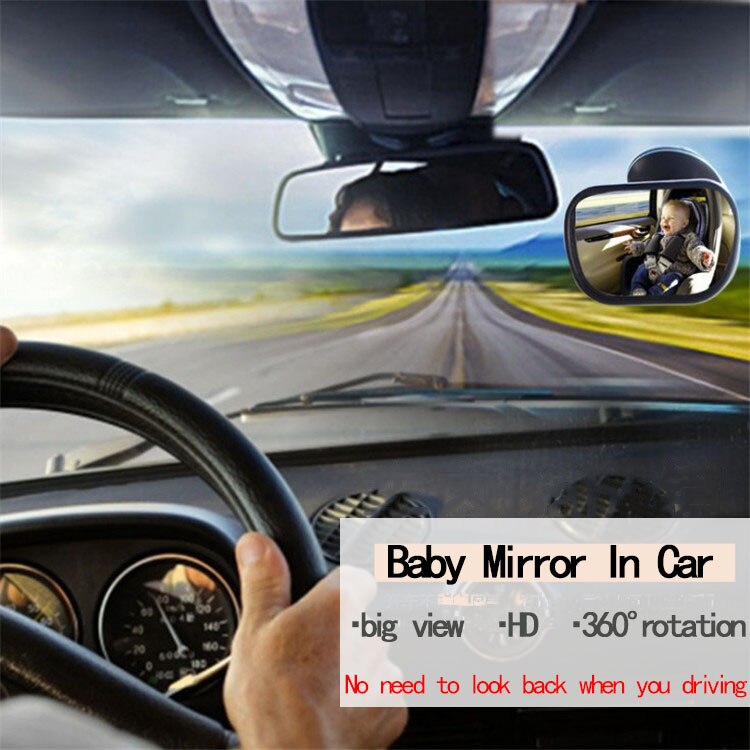 Voiture sécurité rétroviseurs extérieurs carrés bébé voiture miroirs Observation enfant miroir monté universel rétroviseur 6*9 cm