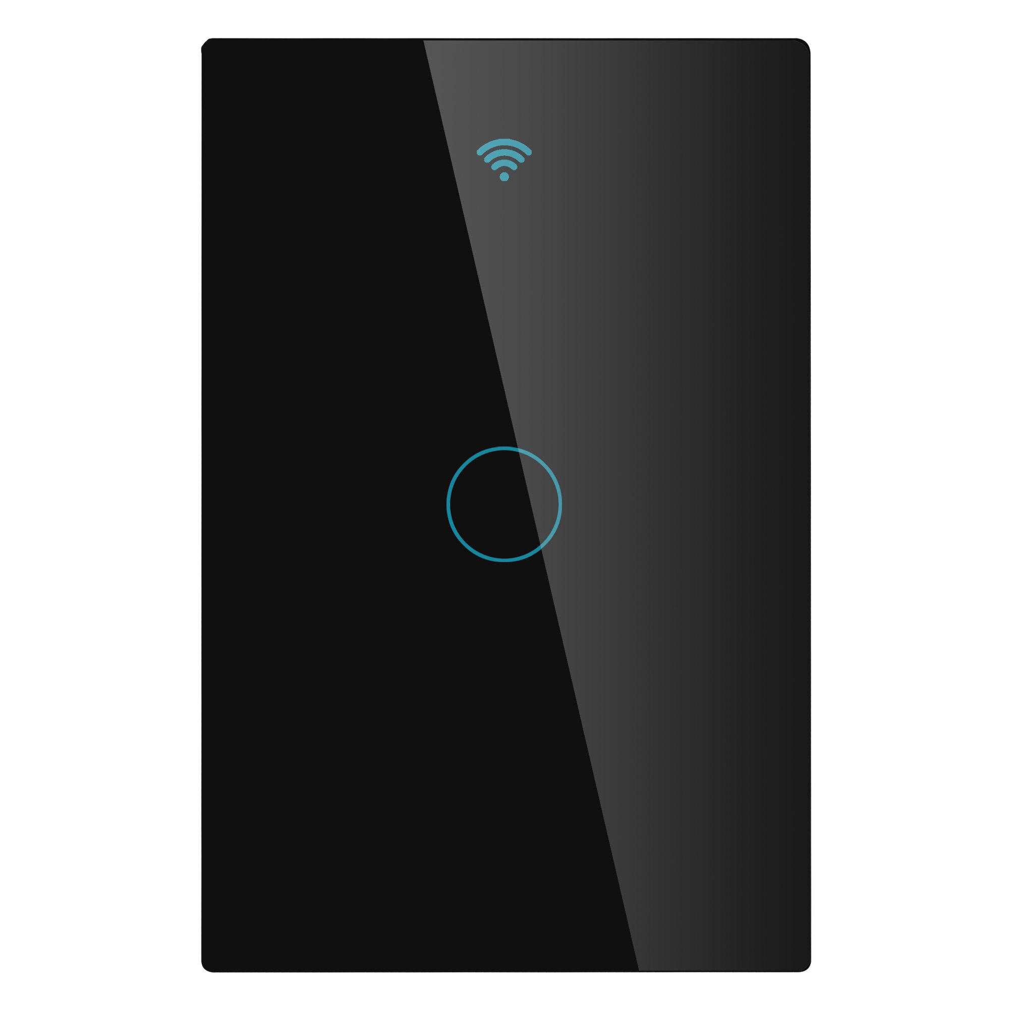 Tuya Wifi Smart Light Switch Us 1/2/3 Gang Touch Panel Muur Schakelaar 110-240V Neutrale Nodig compatibel Met Alexa Google Thuis: Black 1 Gang