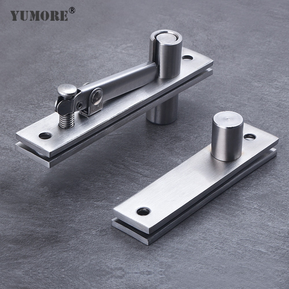 YUMORE 360 Degree Shaft Rotation Axis Wooden Door Hinge Hidden Adjustable Gap Shaft Up and Down Door Pivot Hinge Hardware