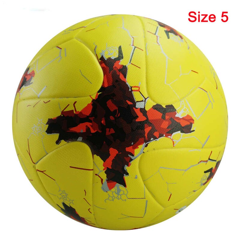 Neueste Fußball Ball Professionelle Größe 5 Größe 4 PU Nahtlose mit Ball Tasche Sport League Fußball Training futbol: R-RedYellow Size 5