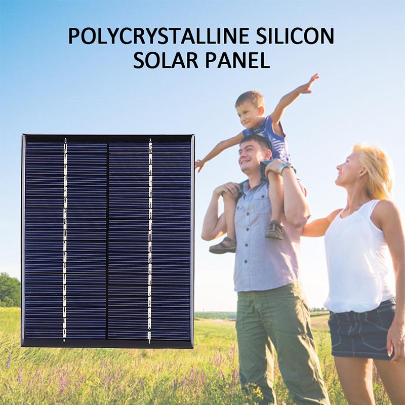 Energiebesparing Zonne-energie Oplader Polykristallijne 110 × 136 × 3.0Mm Usb Mini Zonnepaneel 6V 2W diy Module