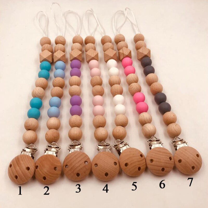 Baby schnuller holz schnuller Clip schnuller kette Baby molaren spielzeug verhindern kette biss