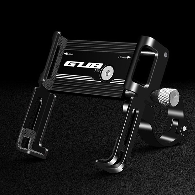 GUB Aluminium Alloy Bike Phone Holder Motorcycle Handlebar Mount Handle Phone Support for 3.5-6.2 Inch Smartphone