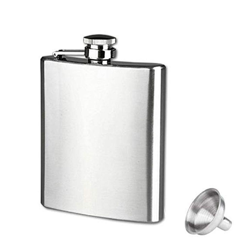 Flask Trustworthy 1pc Stainless Steel Hip Flask Liquor Whisky Alcohol Cap Funnel Drinkware Bottle: 18oz