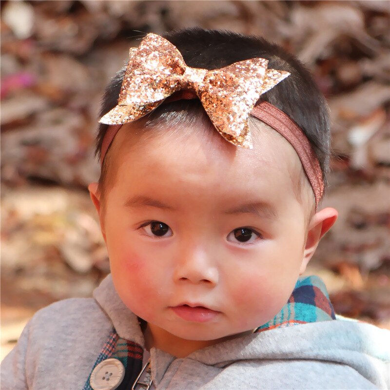 Lazos brillantes diadema de flores para bebés recién nacido Infante Haarband bebé niña diademas princesa accesorios para el cabello niñas