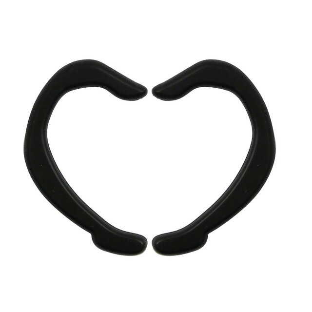 Mascarilla Universal de Gel de sílice, orejeras de silicona reutilizables, ganchos para las orejas cómodos, suministros de gancho, 1 par: Black