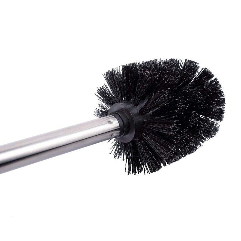 A Pack of 5 Spare Toilet Brush Heads Can Be Replaced with Black Compatible Cartridges Black Brush Head Handle Stainless Steel To