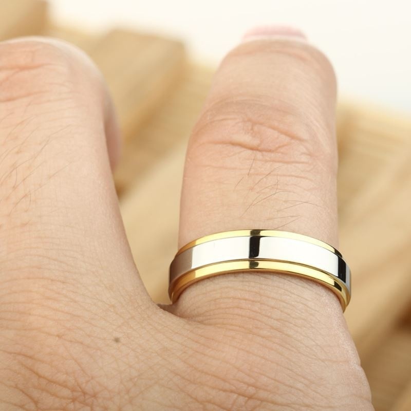 Eenvoudige Paar Titanium Staal Trouwringen vrouwen mannen sieraden anniversary huwelijk Best