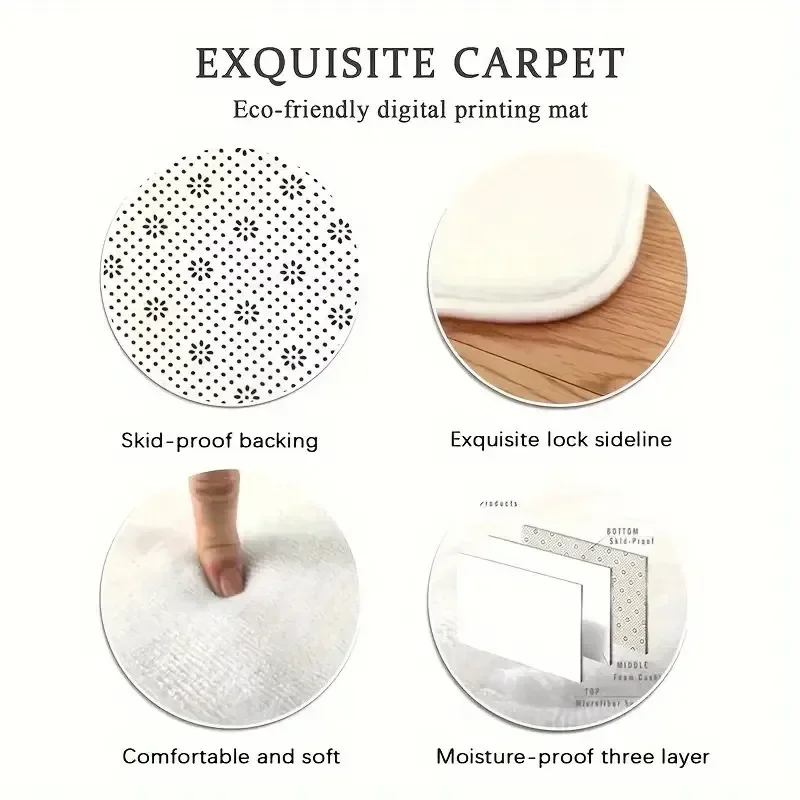 Tapete de cozinha moderno antiderrapante com letras impressas digitalmente vibrantes tapete antiderrapante para cozinha moderna decoração de casa tapete