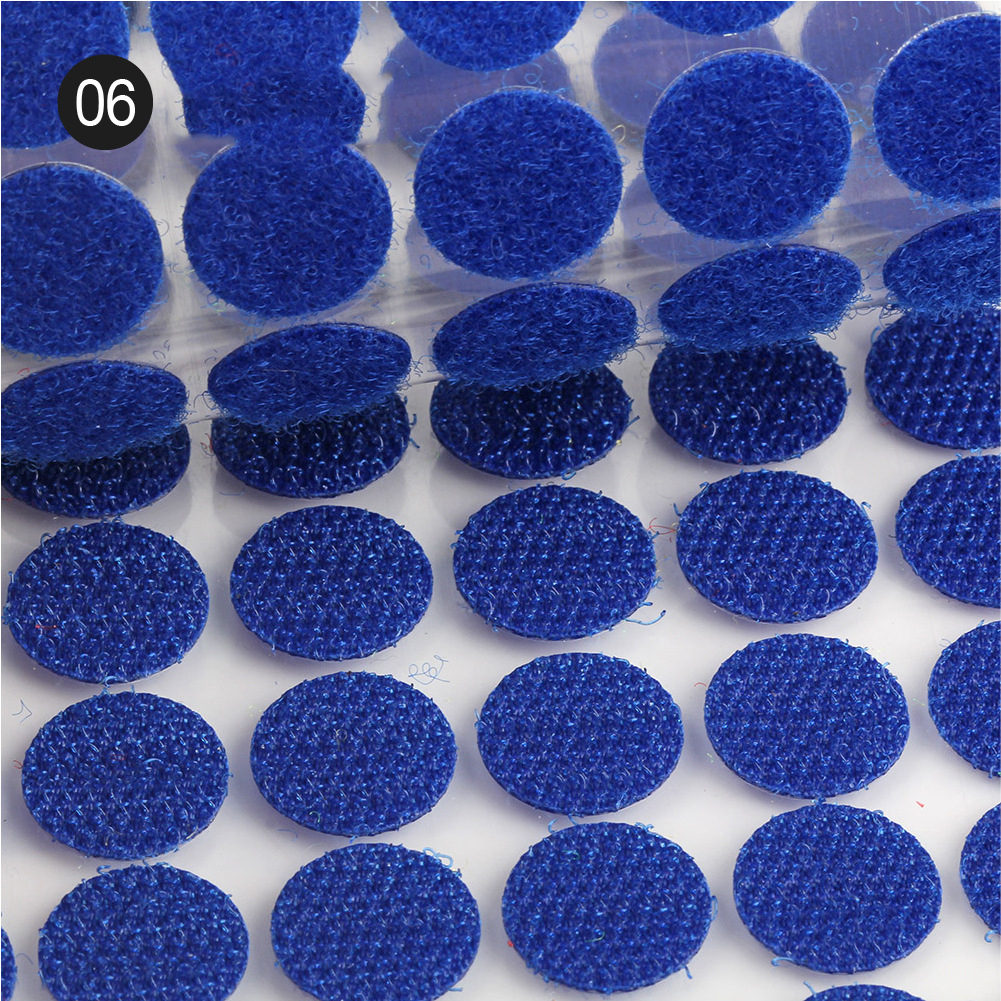 Round Dots Strong Self Adhesive Fastener Tape 10mm 15mm Velcro Nylon Hook Loop Sticker Tape Sewing Craft DIY Accessories: Color 6 / 15mm 100pair