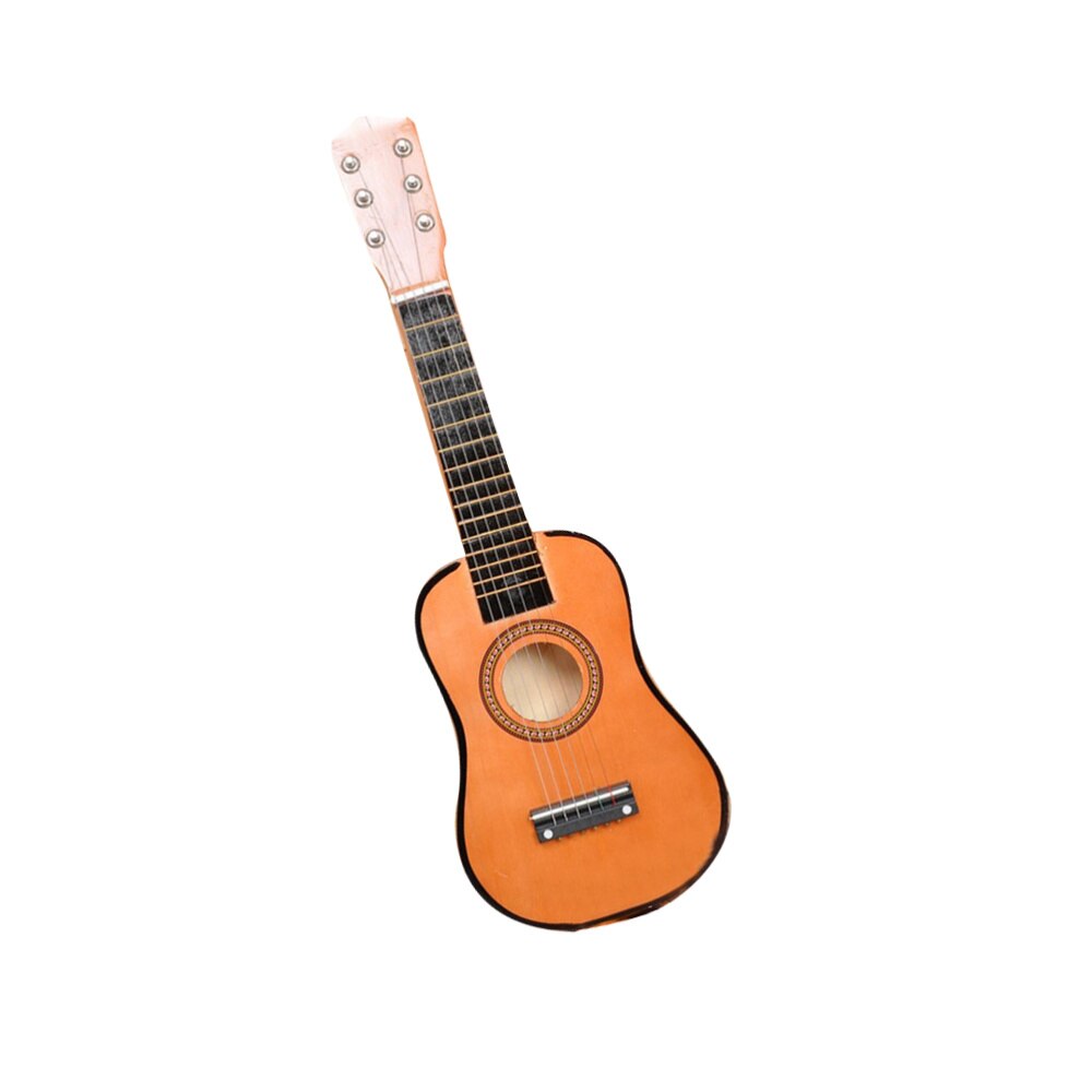 21inch Acoustic Guitar Mini Guitar Musical Instrument Wooden Craft for Beginner Children (Beige): coffee