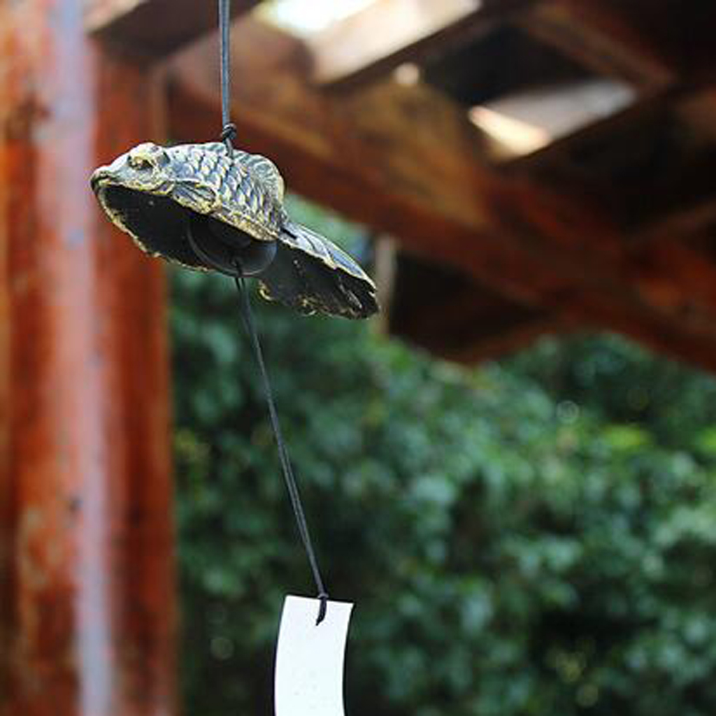 Japanese Goldfish Wind Chime Bell Iron Home Temple Garden Balcony Decor