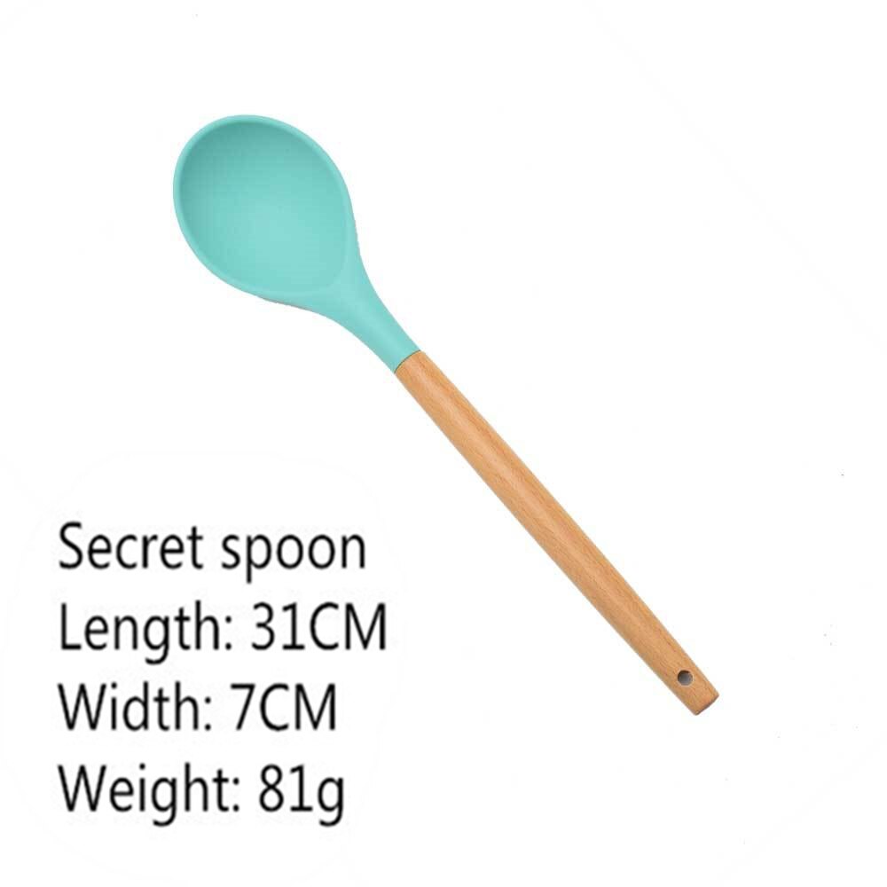 Measure Cup Double End Eight Stalls Adjustable Scale Measuring Spoons Metering Spoon Baking Tool Kitchen Accessories Gadgets: Tiffany Green-MG