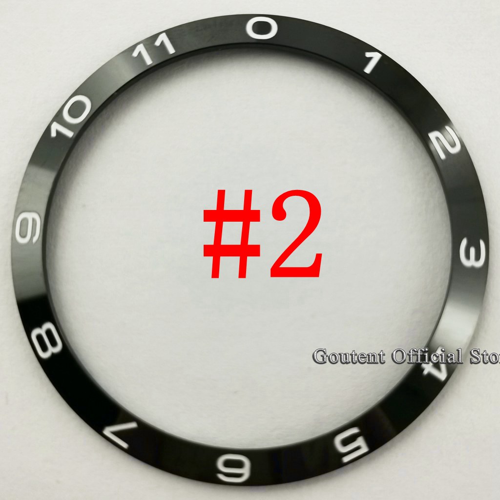 Goutent 39.2mm horlogebezel inzetstuk blauw/zwart/groen keramische bezel ring herenhorloges vervangende accessoires: Blauw