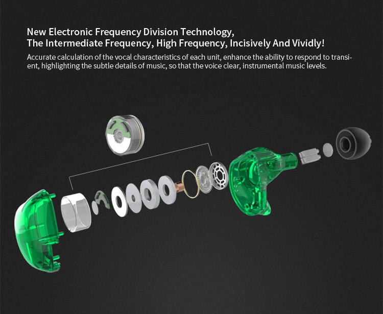 KZ ZSR In-ear Earphones Balanced Armature And Dynamic Hybrid Gaming Headset Hifi Bass Noise Cancelling Earphones ED12 ES4 ZS6 T2