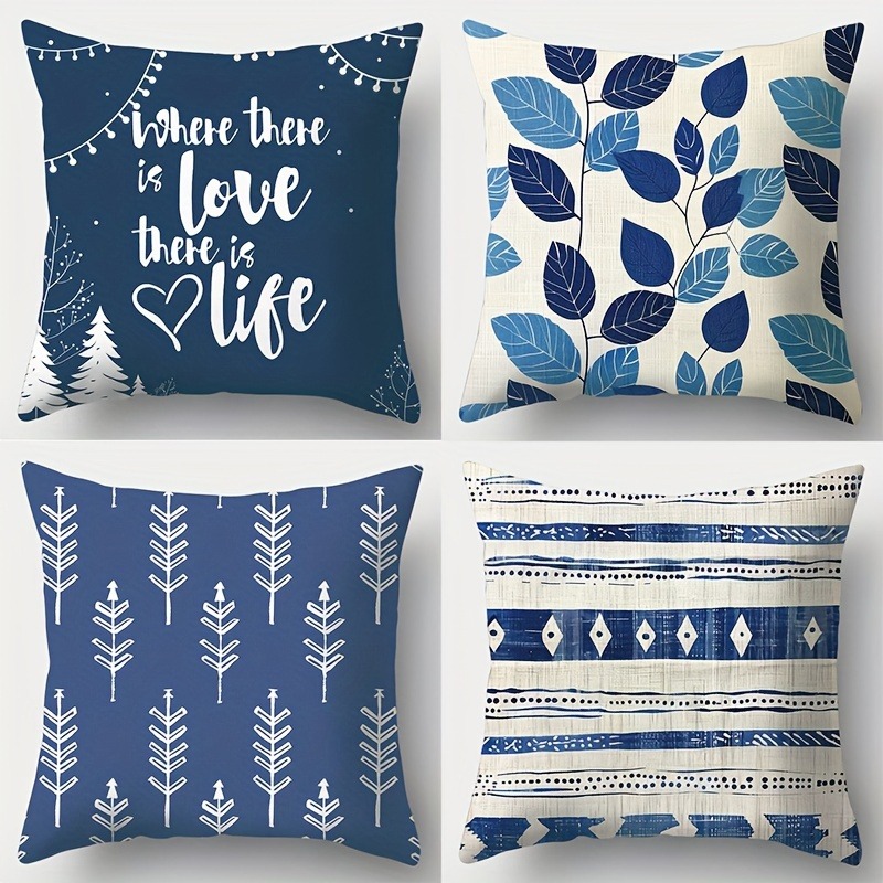 Fodera per cuscino moderna con chiusura a cerniera Fodera per cuscino stampata decorativa per divano da soggiorno in poliestere intrecciato a mano