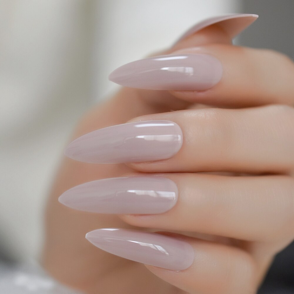 extra Lange Neon- Grün Gefälschte NäGel Super Stilett Gebogene Drücken Sie Auf FingernäGel UV Gel Polnischen Startseite Glossry Sommer Nagel Tipps 24: L5128