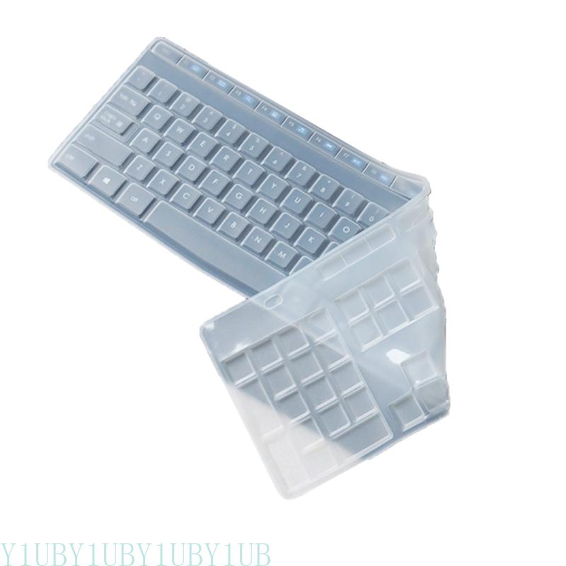Y1UB Dustproof Waterproof Transparent Silicone Keyboard Cover Skin Protectors for MK345 K345 Wireless Keyboard Accessories: Beige