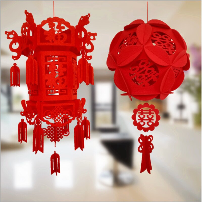 DIY Wedding Festive Red Lantern Wedding Room Decorations Year's Day Scene Decoration Spring Festival Palace Lantern