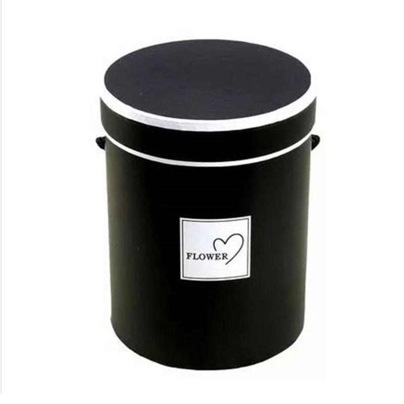Valentine's Day Portable Round Small Hug Bucket Rose Flower Box Flower Packaging Box with Hand Mother's Box