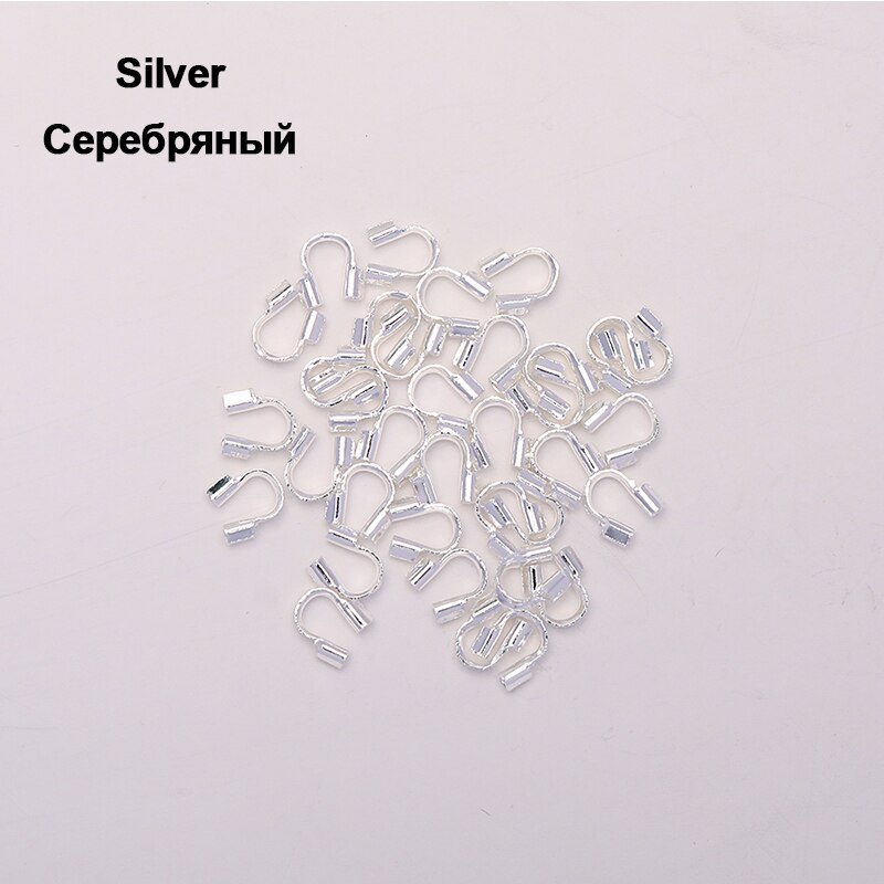 Protecteurs de fil 100x4mm, 4.5 pièces/lot, boucles, accessoires en forme de U, fermoirs, connecteur pour la fabrication de bijoux: silver