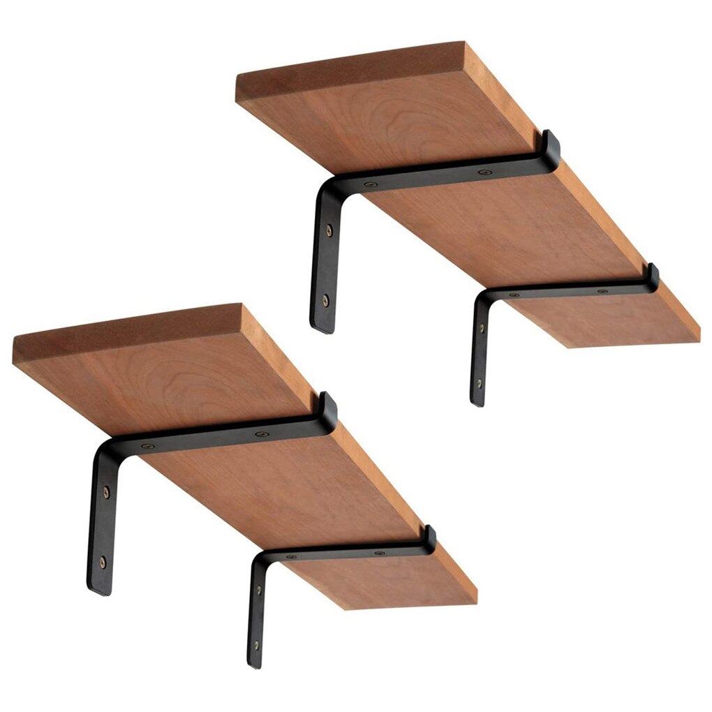 2Pcs/Lot Metal Wall Shelf Brackets With Screws Expansion Tubes Retro Clapboard Support Stand For Bathroom Kitchen Storage Holder