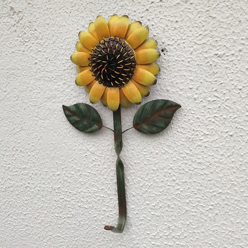 Tournesol clés tabliers cuisine cintres décor mural rustique métal mur crochet accessoires support maison mur décor A