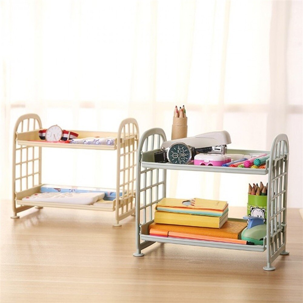 2 Layers Kitchen Bathroom Plastic Square Storage Organizer Shelf Rack Kitchen Shelf Organiser Storage