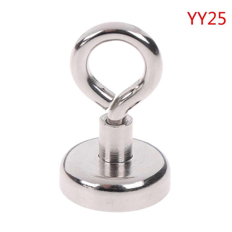 1 Pc Strong Neodymium Magnet Round Pulling Force River Fishing Magnetic Hooks: 25