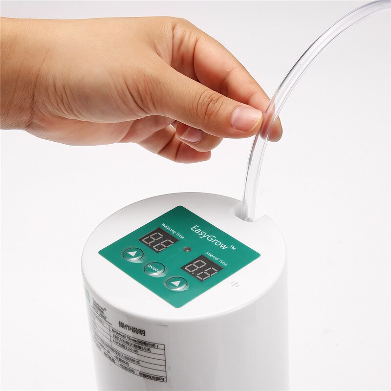 Kit de riego por goteo automático con pantalla LCD, sistema de riego automático para bonsái, vacaciones en interiores, controlador de temporizador de riego para plantas