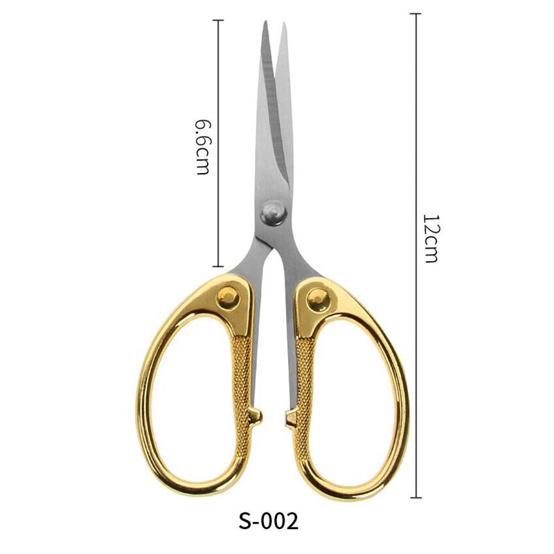 Household Scissors stainless steel School office scissors Dedicated Household Scissor Tool Kitchen Gold Scissors: JD061-6.6x12cm