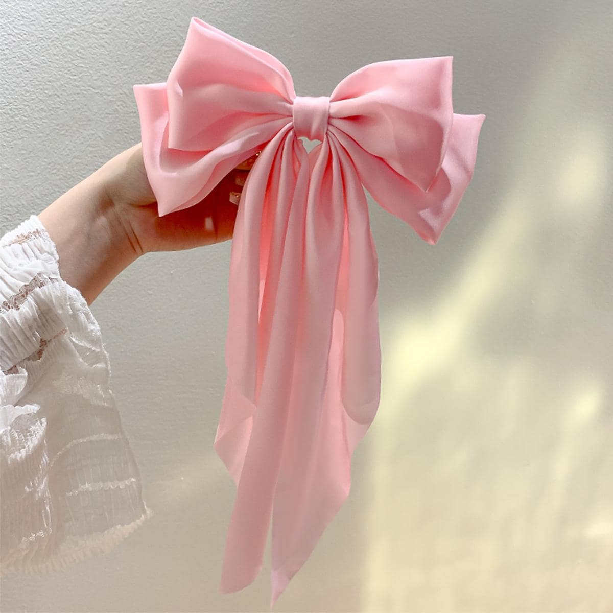 AISHG Silk Smooth Satin Large Bow Hairpin for Women Sweet Butterfly Spring Hair Clip Girls' Hair Accessories: Gold