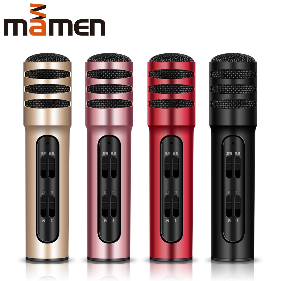 MAMEN Professionele Telefoon Microfoon Condensator Microfoon Karaoke Microfoon voor Live Zingen Opname Cardioid Pickup Microfone