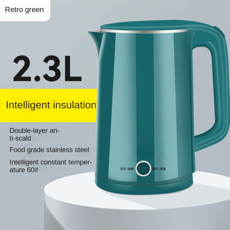 Elektrische Waterkoker, Roestvrij Staal, Kleine Huishoudelijke Apparaten, Huishoudelijke Waterkoker, Automatische Stroom Uit: Army Green