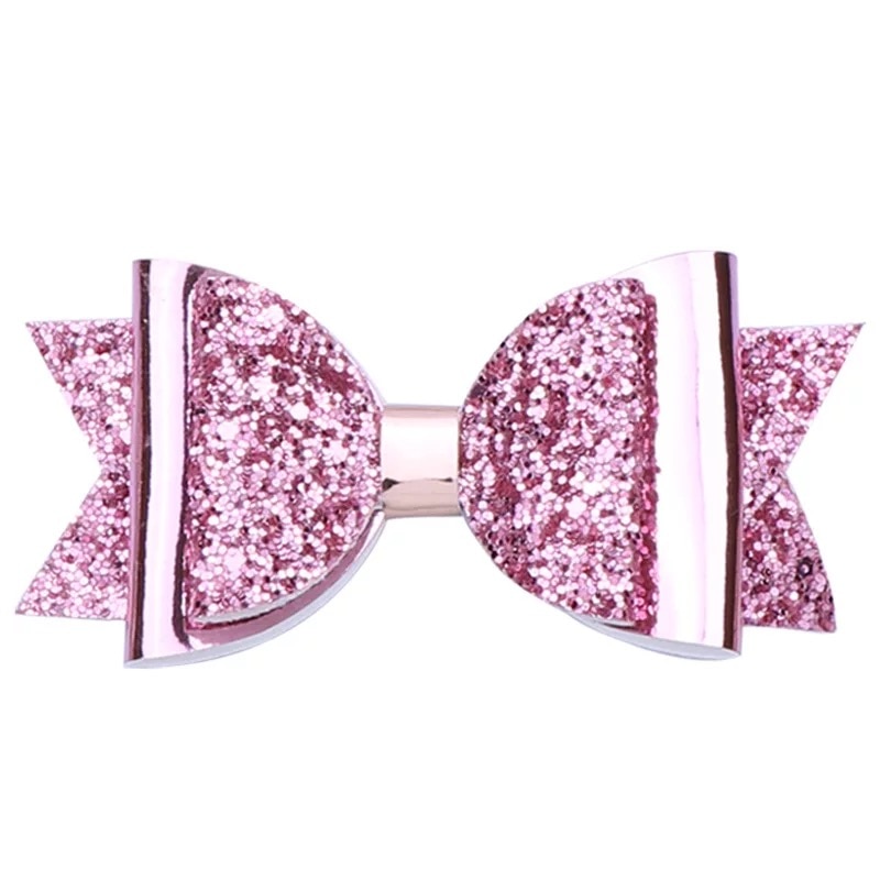 Mixiu Dubbele Laag Glitter Haarelastiekjes Clips Sequin Boog Haarspeld Meisje Haar Accessoires Prinses Party Decor Hoofddeksels Verjaardag