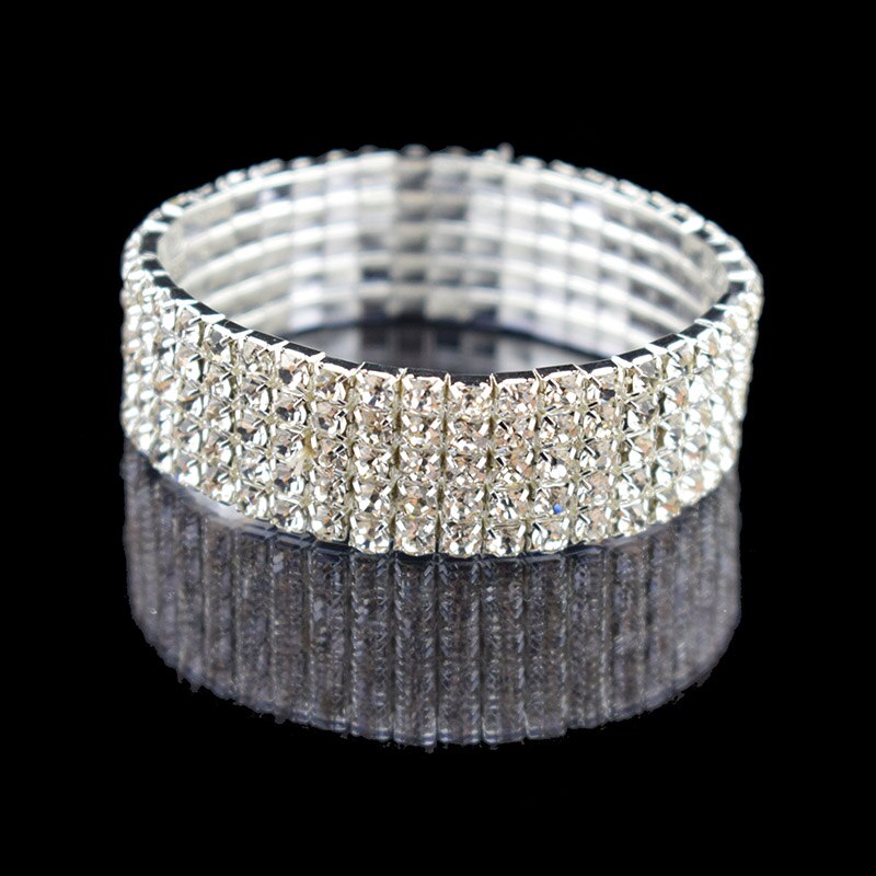 mehrere stile Kristall strecken Glanz Armbänder Für Frauen paar Girlsfriend Armreifen Hochzeit Braut: 5 Reihe