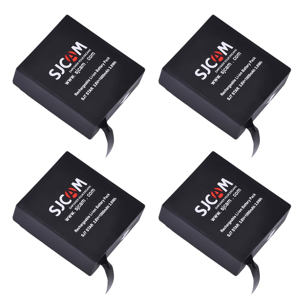 SJ7 Star Battery 1000mAh Original SJCAM SJ7 Star Battery+ LED 3-Slots USB Charger for SJCam SJ7 Action Cameras: 4Pc