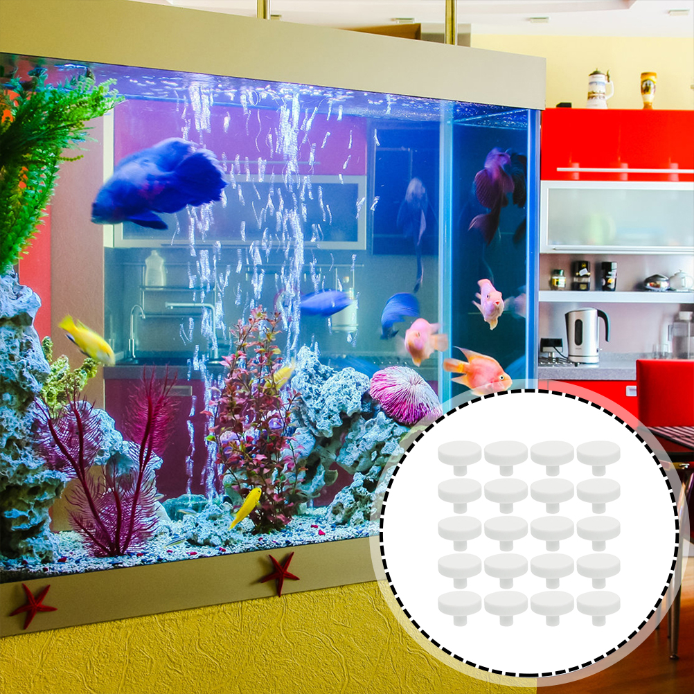 Koraal Fragment Plug Fish Tank Koraalbasis T-Vormige Koraal Ondersteuning Koraal Fragment Pluggen Aquarium Plant Decoraties (Wit)