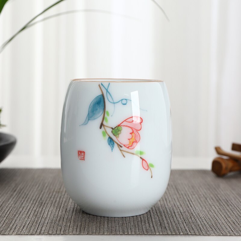 CHANSHOVA tasse à thé en céramique H271 | Motifs multiples traditionnels de Style chinois, tasse à thé en porcelaine blanche de 190ml: 6