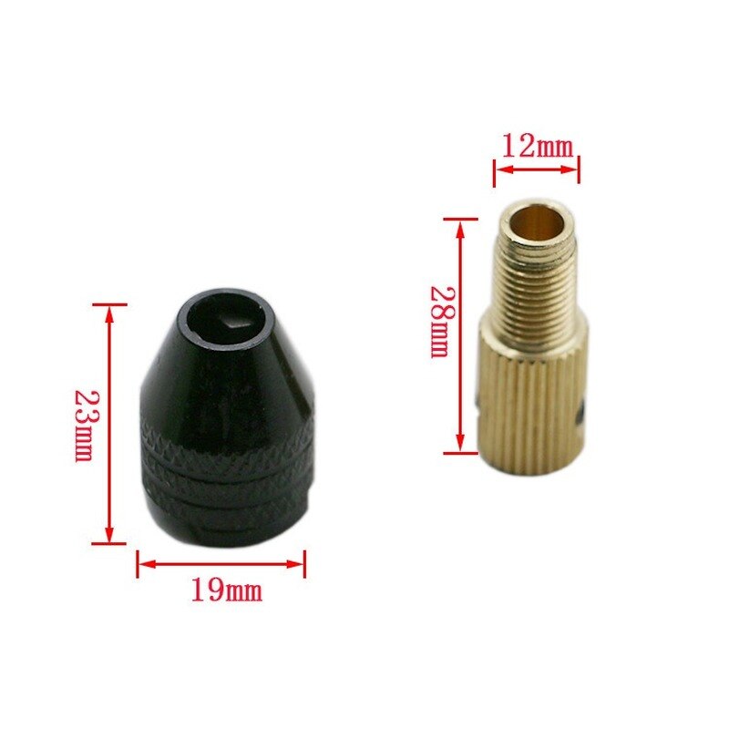 2.35mm/3.175mm minielektronista poranterää avaimeton poranterän istukan kiinnitys 0.5-3.2mm varren akselin sovitintyökalut poraistukka
